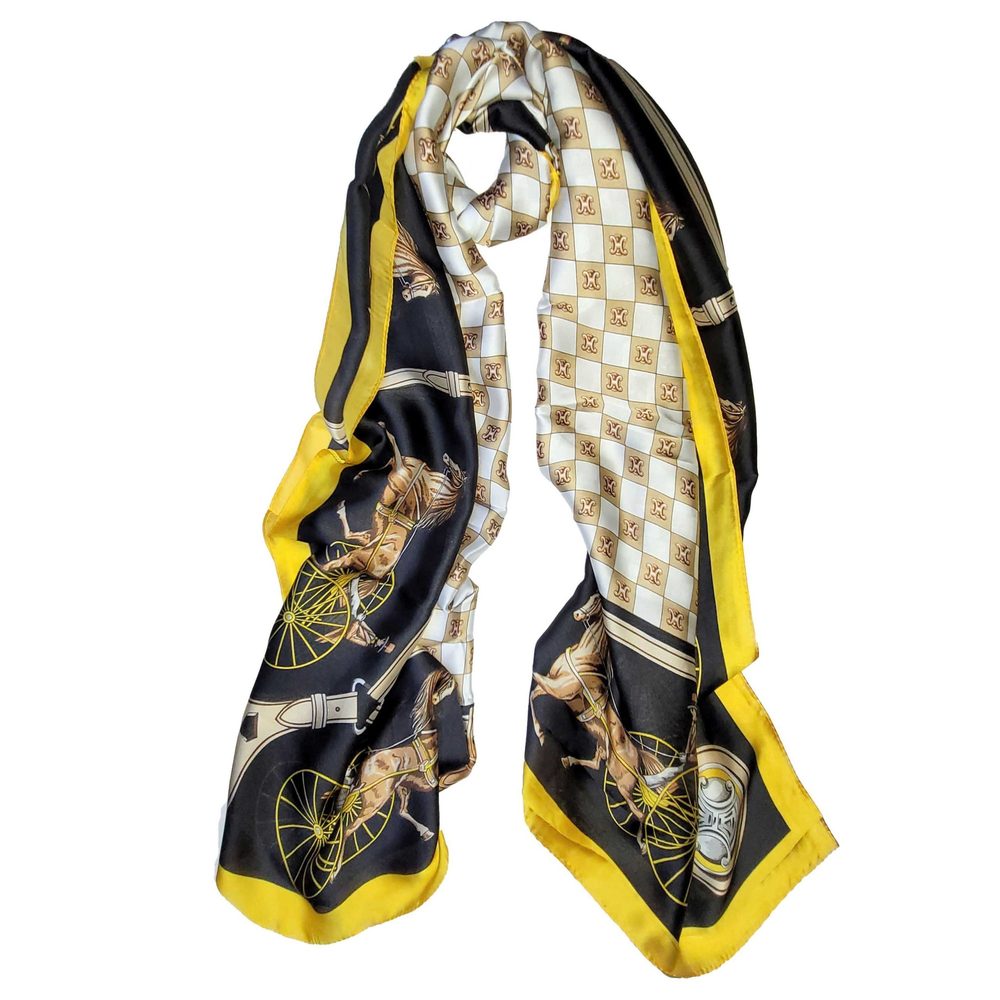 NWT Long Soft Scarf 35"x70" Rectangle Silk Feeling 100% Shawl Wrap 02571 - Picture 6 of 7